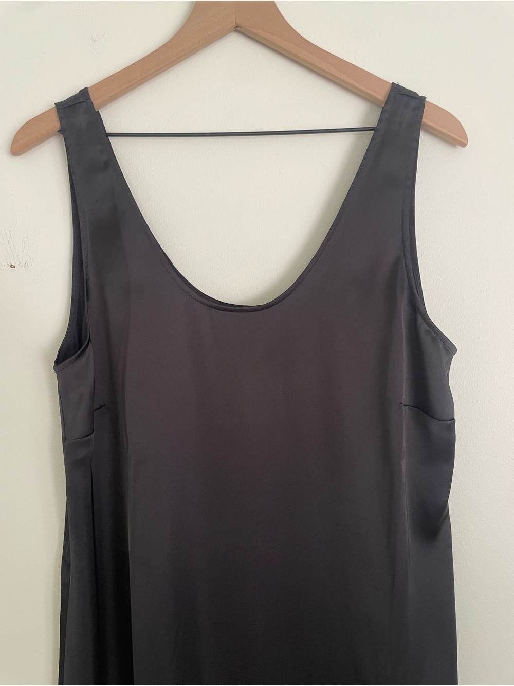 H&M Black Satin Scoop Neck Tank Dress - Picture 6 of 10